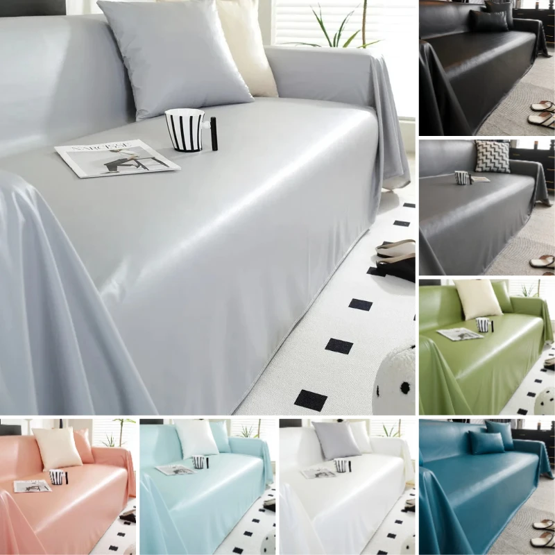 One Piece Waterproof Faux Sheepskin Sofa Cover Universal Anti-dirty Furniture Protector for Living Room Lounge and Hotel Decor