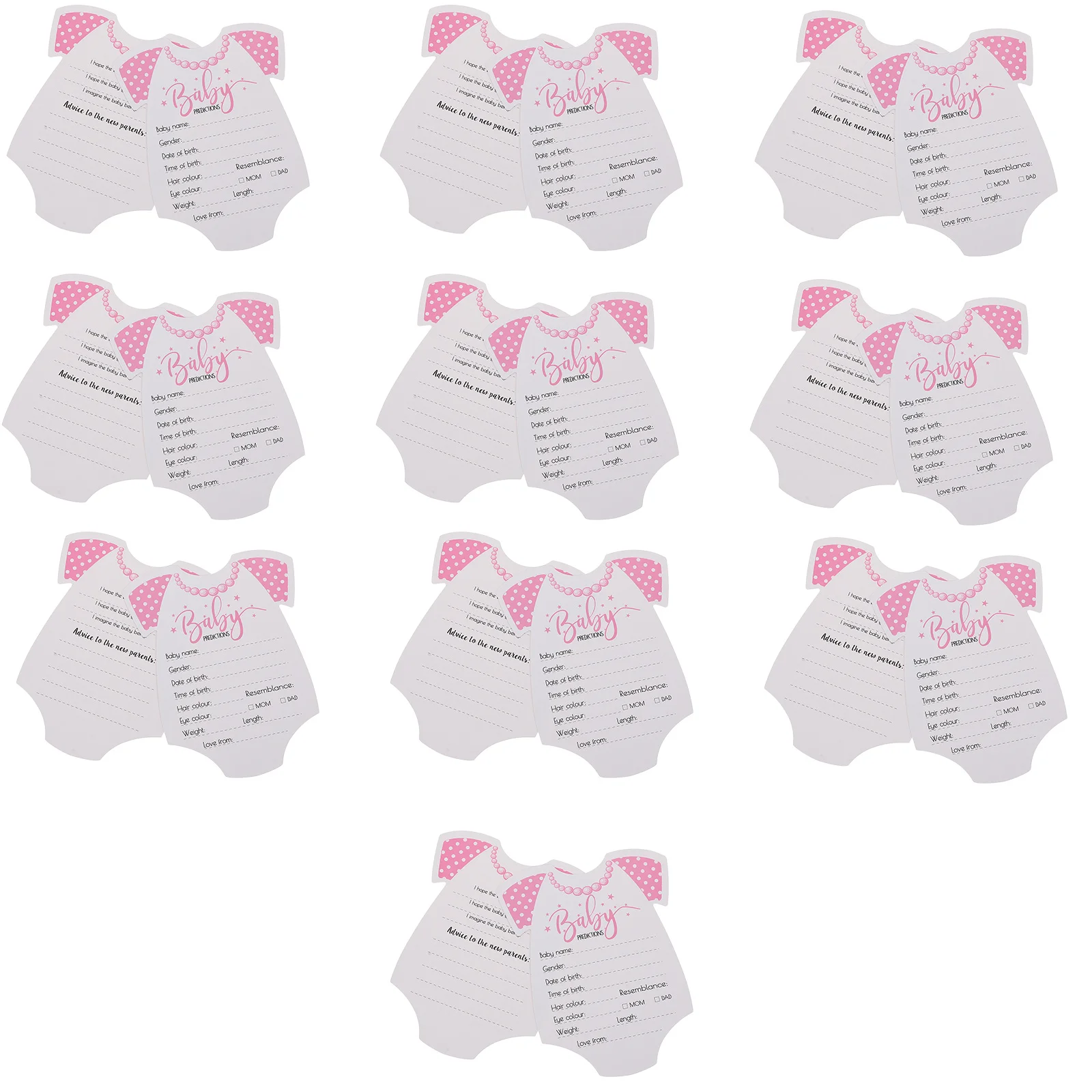 

20Pcs New Mommy Daddy Cards Baby Advice Cards Shower Party Favors Children Party Supplies Baby Shower Supplies