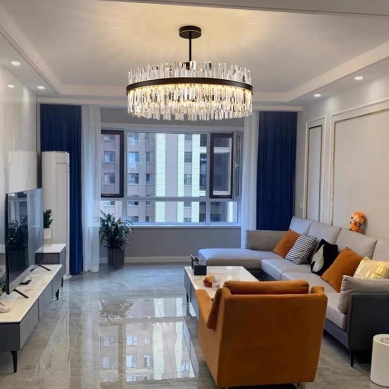 حلقات ديكور المنزل الحديثة أضواء LED مصابيح إضاءة متدلية لغرفة المعيشة الثريات لغرفة الطعام معلقة ضوء الإضاءة الداخلية