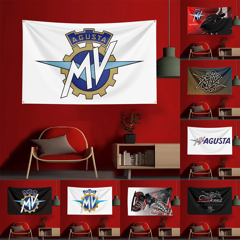 

3X5 FT A-Agusta Game Flag Polyester Printed Party Flag for Garage Room Decoration