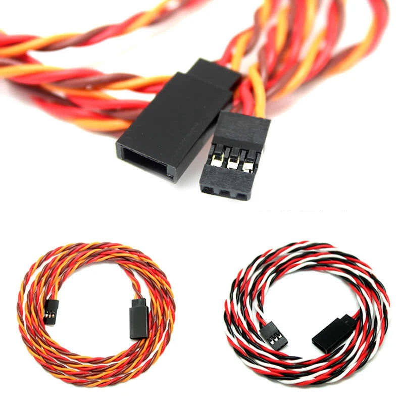 10pcs 3Pin Servo Extension Cable for Motor DuPont Line Twisted Wire JR Male to Female 30 /60Pin Wire Model  Aircraft Accessories
