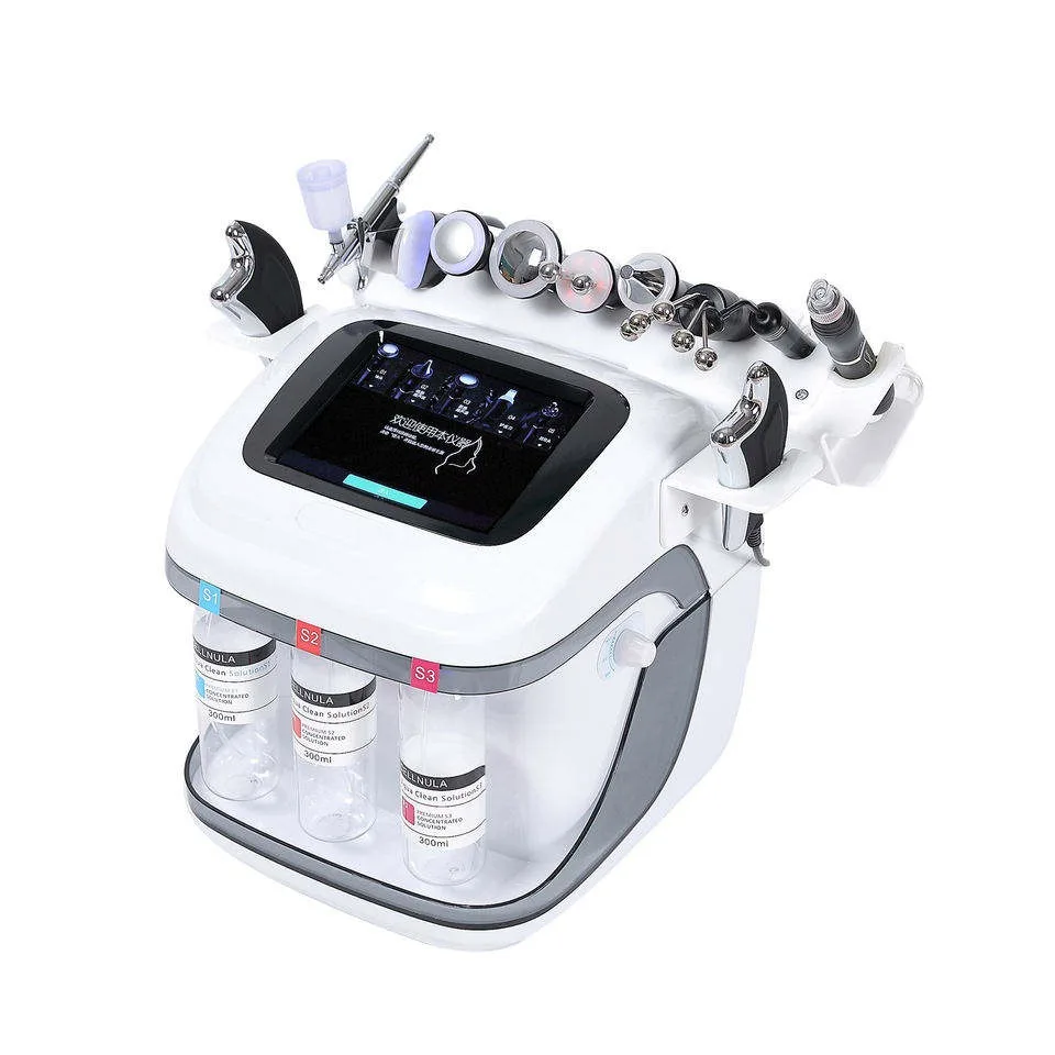 10 in 1 Hydro Dermabrasion Device Moisturizing Deep Cleaning Anti Wrinkles Whiting Hydrofacial SPA Salon Equipment