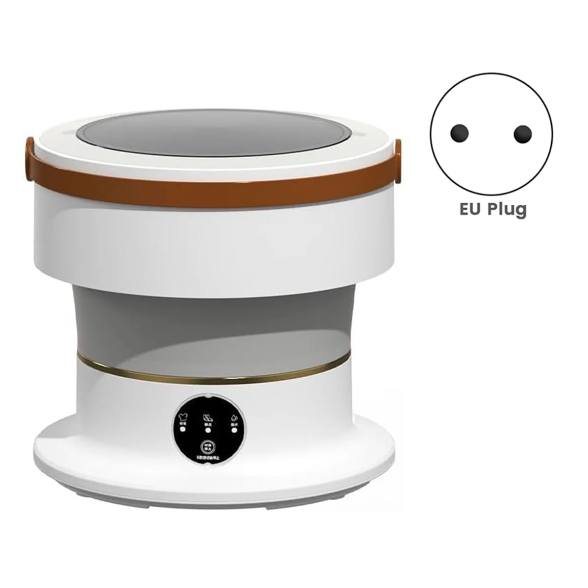 Portable Washing Machine, Foldable & Portable Washer Machine, 8L Collapsible Portable Washer with EU Plug