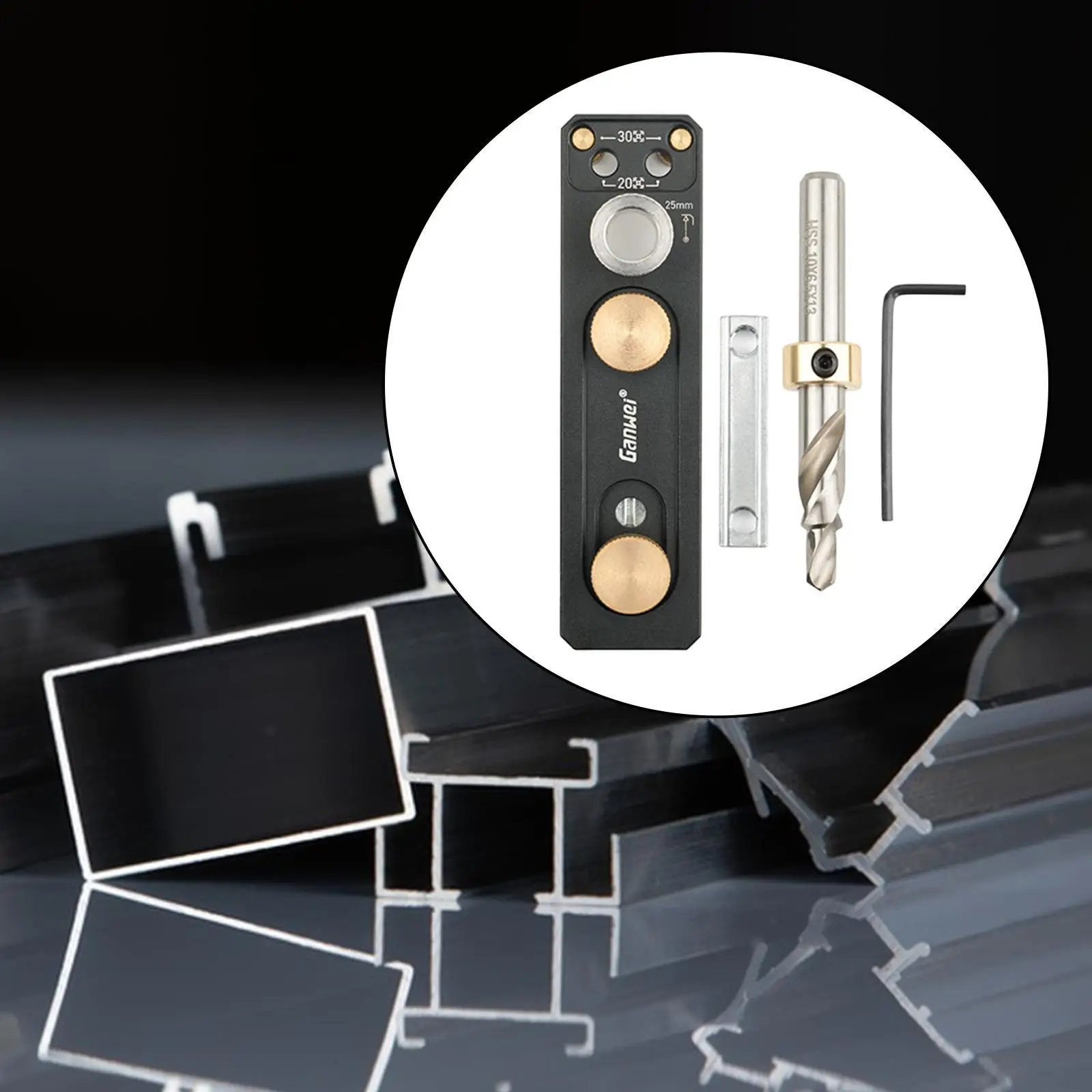 Punch Locator profilo in alluminio guida per trapano guida per trapano per trapano a mano per la casa fori diritti armadio di posizionamento per foratura