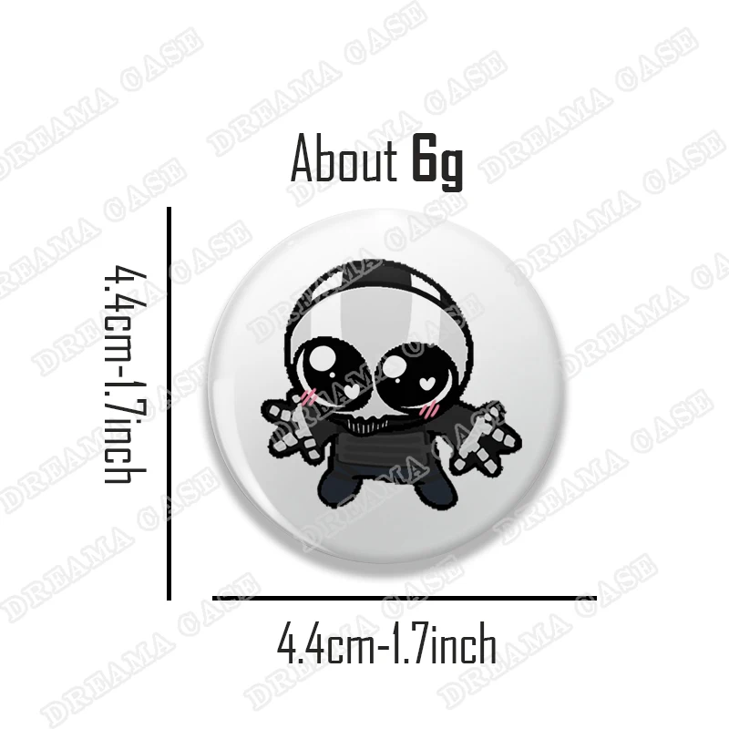 Military Game Ghost Chibis Round Badges for Accessories Cod Soldier Soap Simon Button Brooch Pins Fans Friends Birthday Gifts