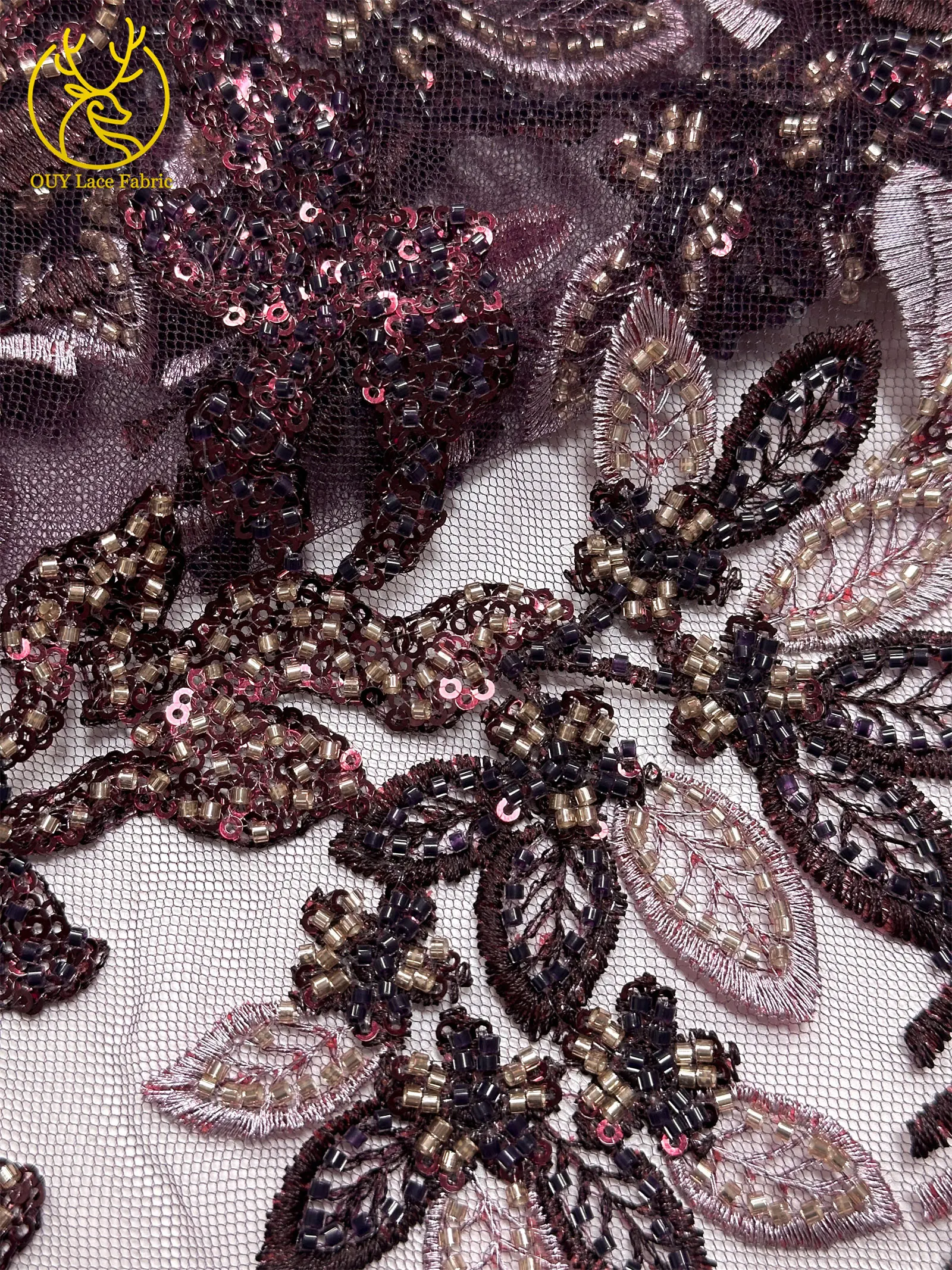 Eleganter afrikanischer Bräutigam-Stickerei-Spitzenstoff mit Perlen, 2026er Mode, französischer Tüll-Pailletten-Spitzenstoff für nigerianische Partykleider – Detail 16