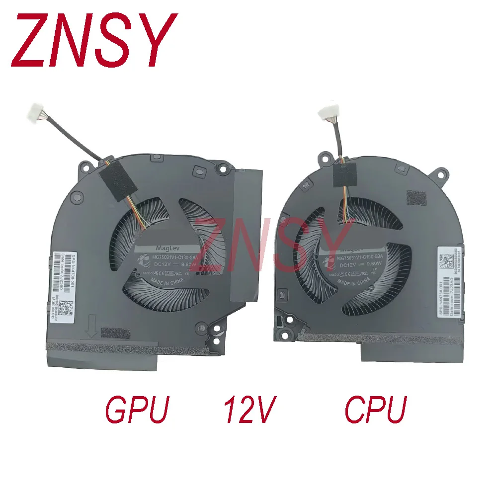 12V CPU GPU Fan For HP OMEN 16-WD 16-XD Gaming Victus 16-R 16-S 16-AE TPN-C169 MG75091V1-C180-S9A C190-S9A Laptop Cooling Fans