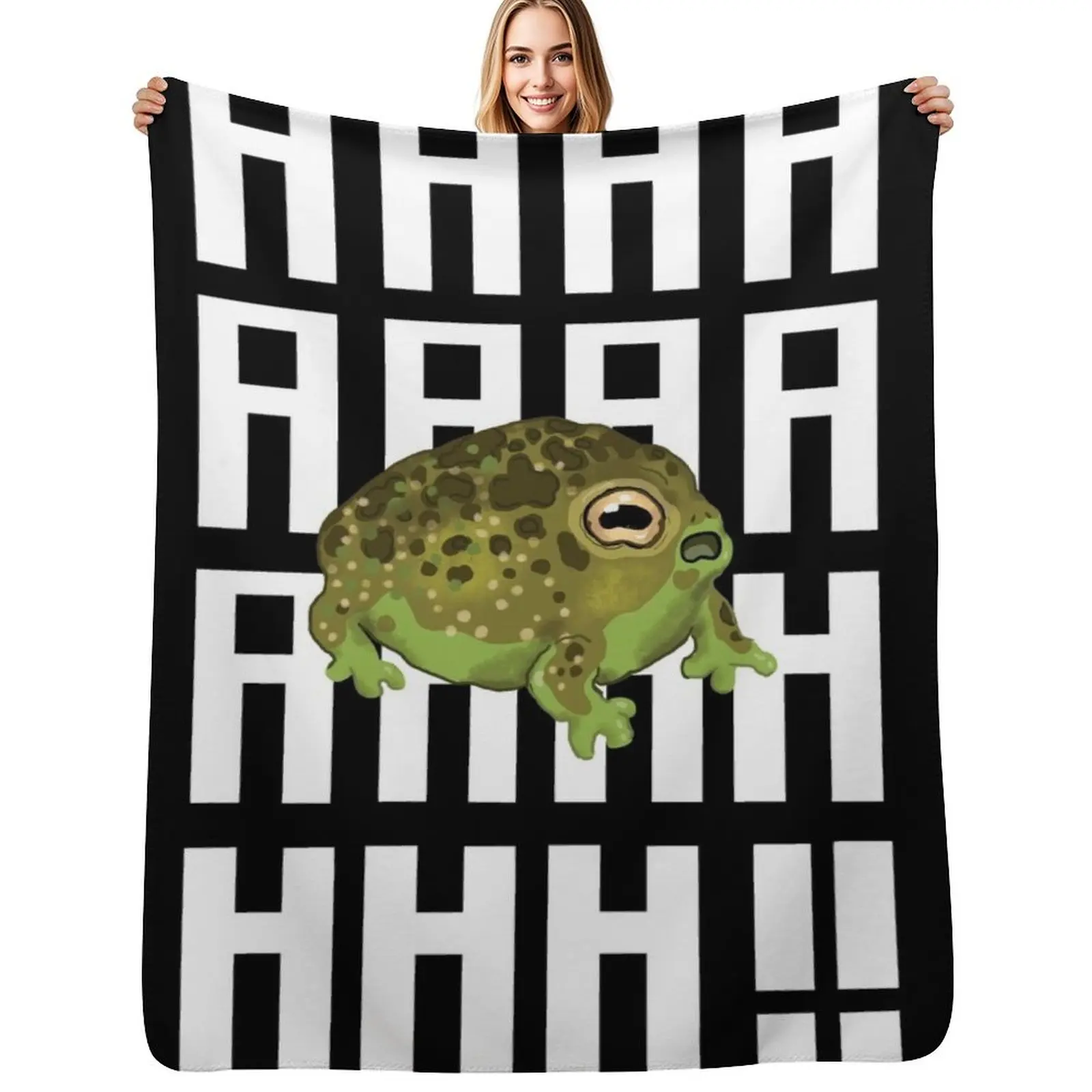 Screaming Frog Throw Blanket Cozy Throw Blanket for Bed Sofa Chair