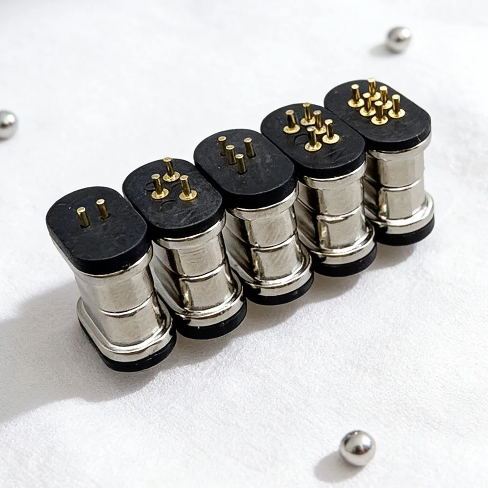 5/10pair 2pin 3pin 4pin 5pin 6pin Magnetic Runway Connector 5V 2A 2.54MM Pitch Signal Charging Pogopin Magnetic Terminal Base