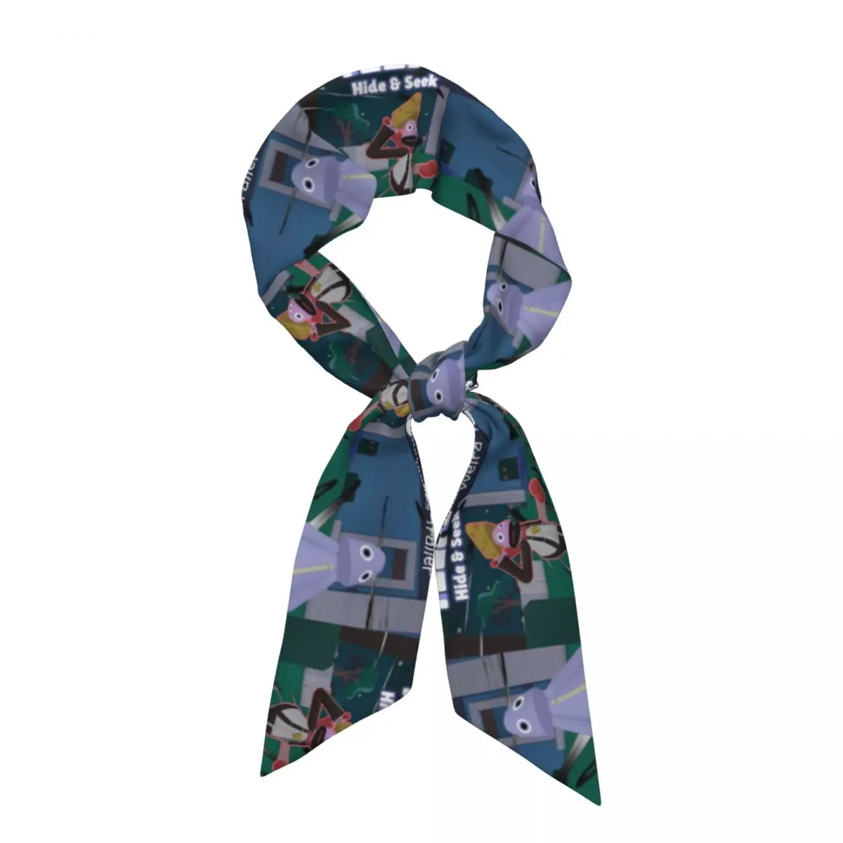 Yeeps Hide And Seek 4 Women Long Narrow Scarf Silky Skinny Scarf Multi-use Neck Head Wrap for Office Daily Party