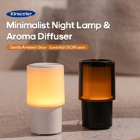 KINSCOTER Essential Oil Aroma Diffuser Minimalist Night Lamp Desktop Mini Air Humidifier 140ml Ultrasonic Sprayer for Hotel Home