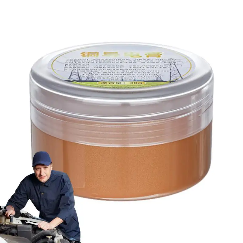 

Conductive Grease For Electrical Connections 30g High Temperature Copper Grease For Connectors Conductive Paste Strong Adhesion