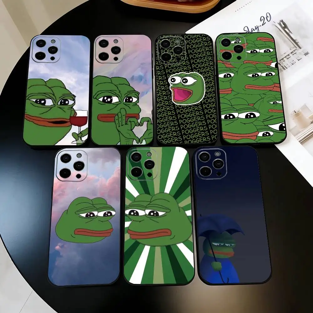 Funny The P-PEPE Frog Phone Case Silicone Soft For IPhone 17 16 15 14 13 12 11 X XR Plus Pro Max Plus