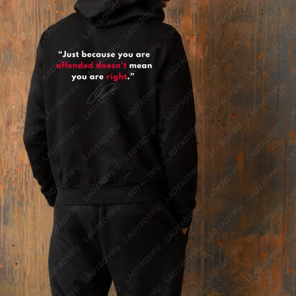 تشارلي كيرك هوديي الحرية إقتباس الإهانة لا يعني حقك طويلة الأكمام البلوز الرجعية عارضة نمط الرجال امرأة هوديس