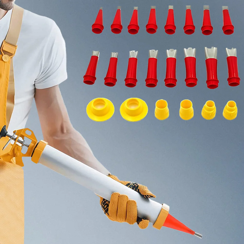 22 PCS/Set Stainless Steel Caulk Nozzle Applicator Caulking Finisher Glue Silicone Sealant Finishing Tool for Kitchen Bathroom