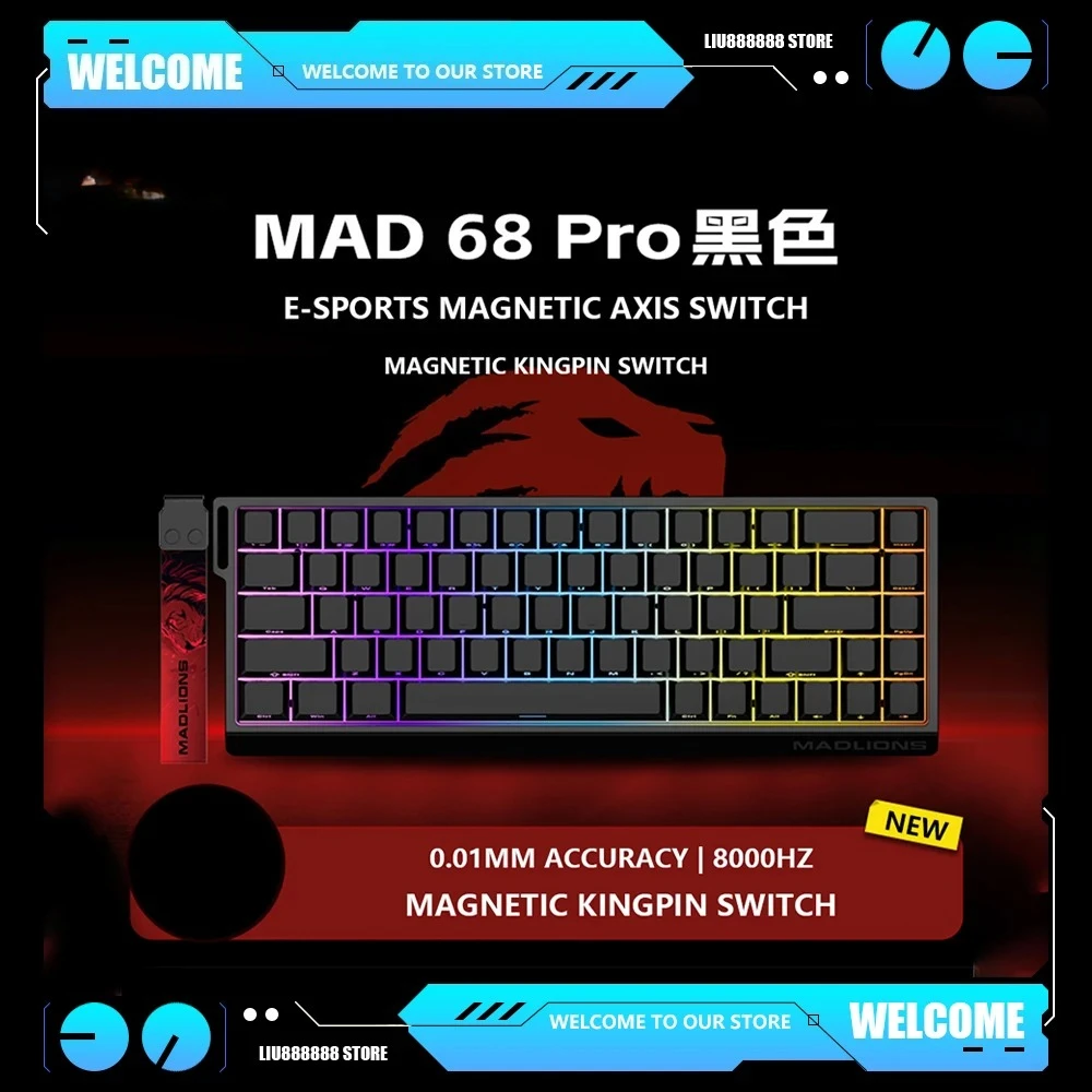 

FGG Madcatz New Mad68pro 8k Low Latency Magnetic Switch Keyboard Aluminum Alloy 0.01Accuracy Quick Trigger Custom Keyboard