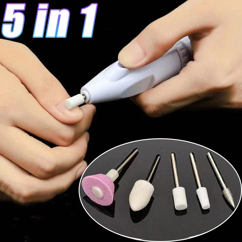 Electric Nail Polisher Drill Bits Dead Skin Removal Kit Machine Manicure Pedicure Grinding Nail Art Sanding File Pen Tools