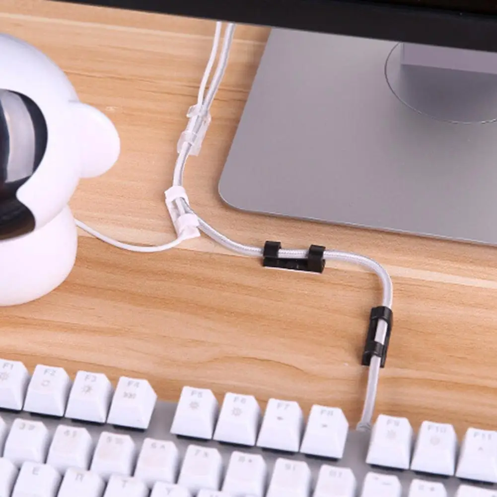 20Pcs Cable Organizer Cable Clip Safe High Temperature Resistance Wire Winder Office Data Line Management Wire Clips for Home