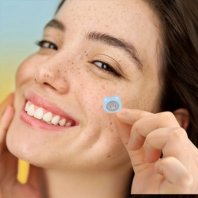 20 قطعة من ملصقات حب الشباب على شكل قطة كرتونية لطيفة، لتغطية العيوب، مقاومة للماء والعرق #3