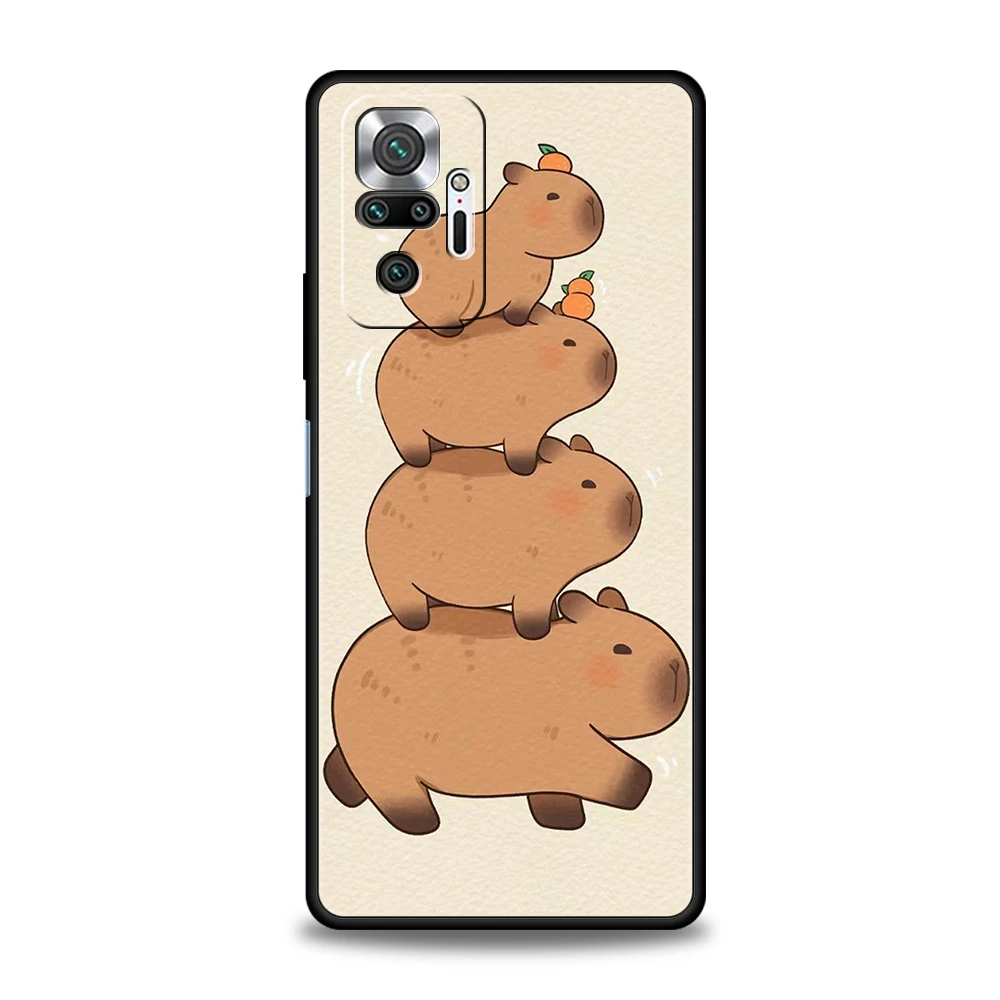 Cartoon Capybara Phone Case Cover for Redmi 13C 10C Note 13 12 10 11 Pro Plus 7 8T K40 K50 Gaming Pro Plus Soft Shell Capas Bags