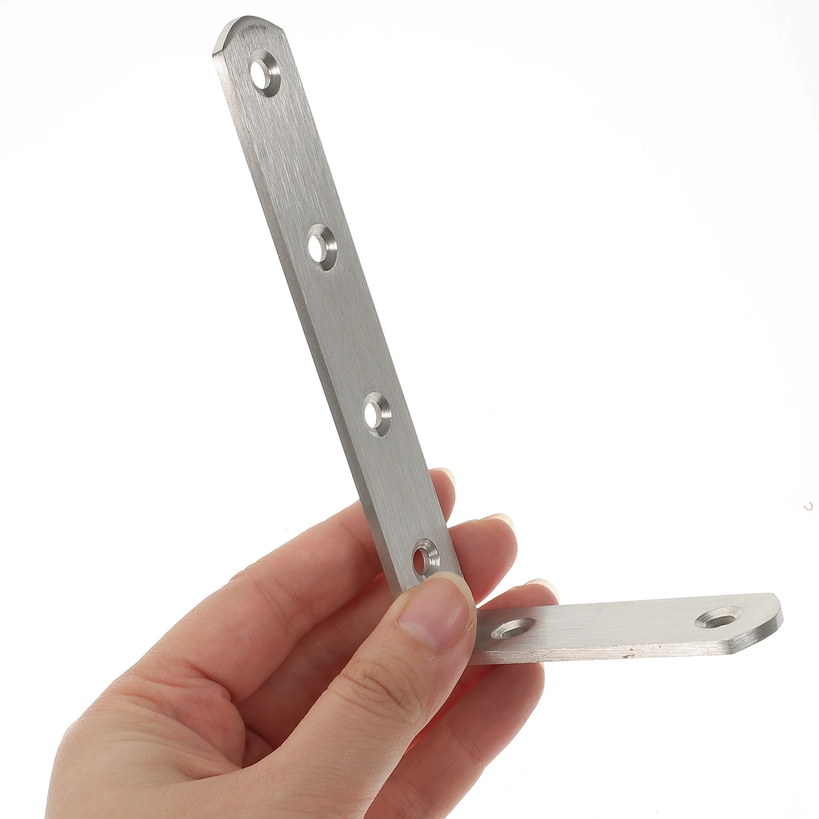 

10pcs Stainless Steel Corner Braces Heavy Duty Shelf Wall Mount Supports Reinforcement Fixings for Storage Racks Bookshelves
