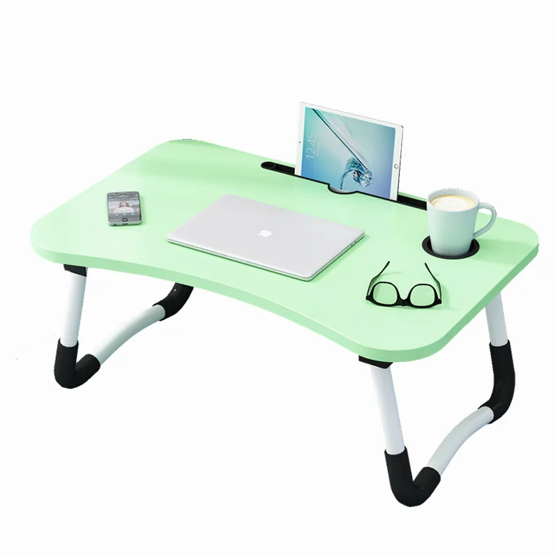

Wholesale Mini Folding Laptop Table Portable Laptop Notebook Computer Desk Children's Study Desk With Cup Slot