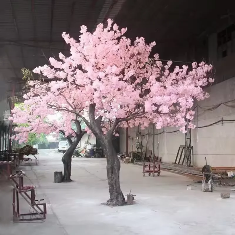 

Large White Fake Sakura Floral Tree 3m Big Faux Silk Artificial Cherry Blossom Flower Tree for Outdoor Wedding Party Event Decor