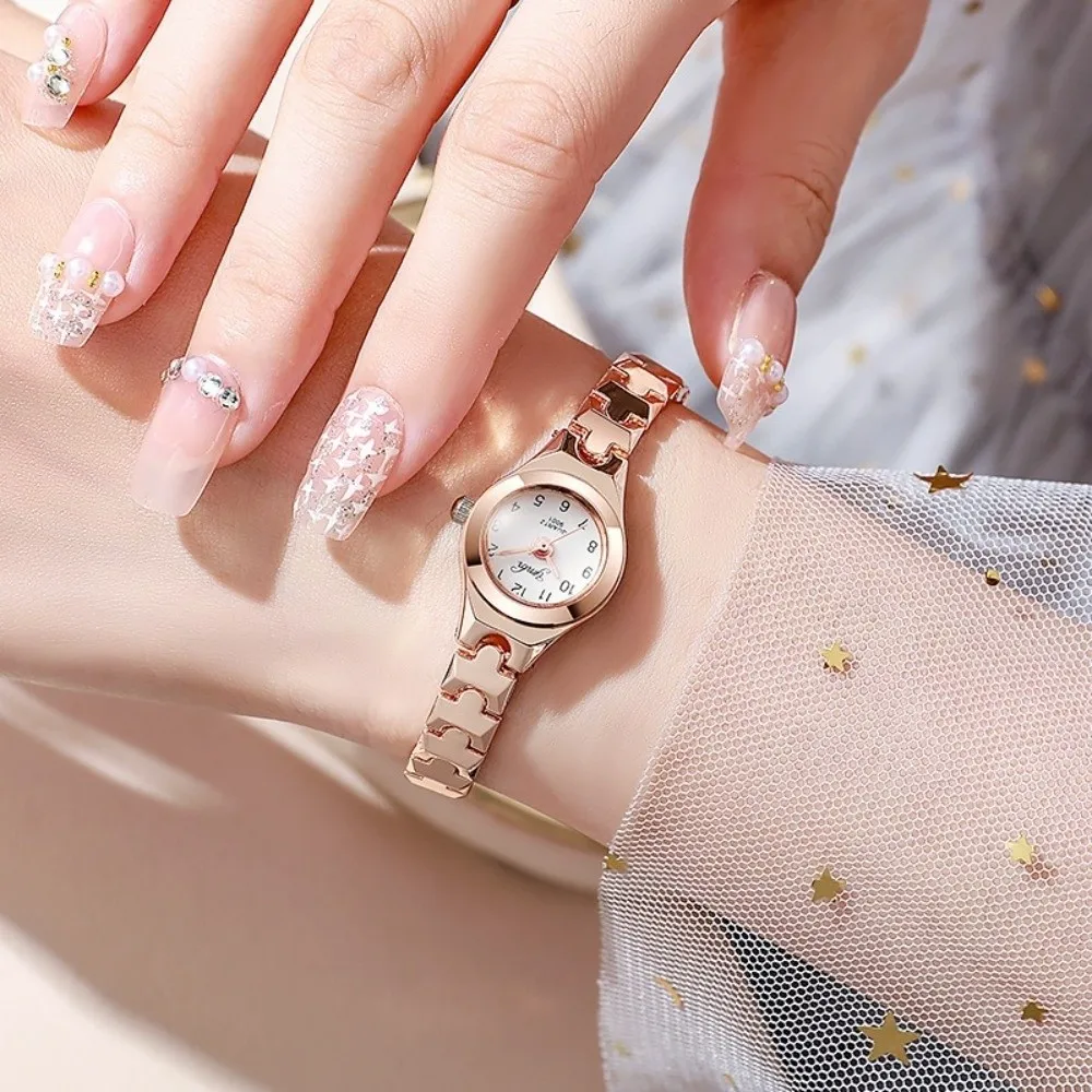High-end Steel Strap Bracelet Watch Minimalist Adjustable Quartz Watch Ladies Wristwatch Women's Fashion