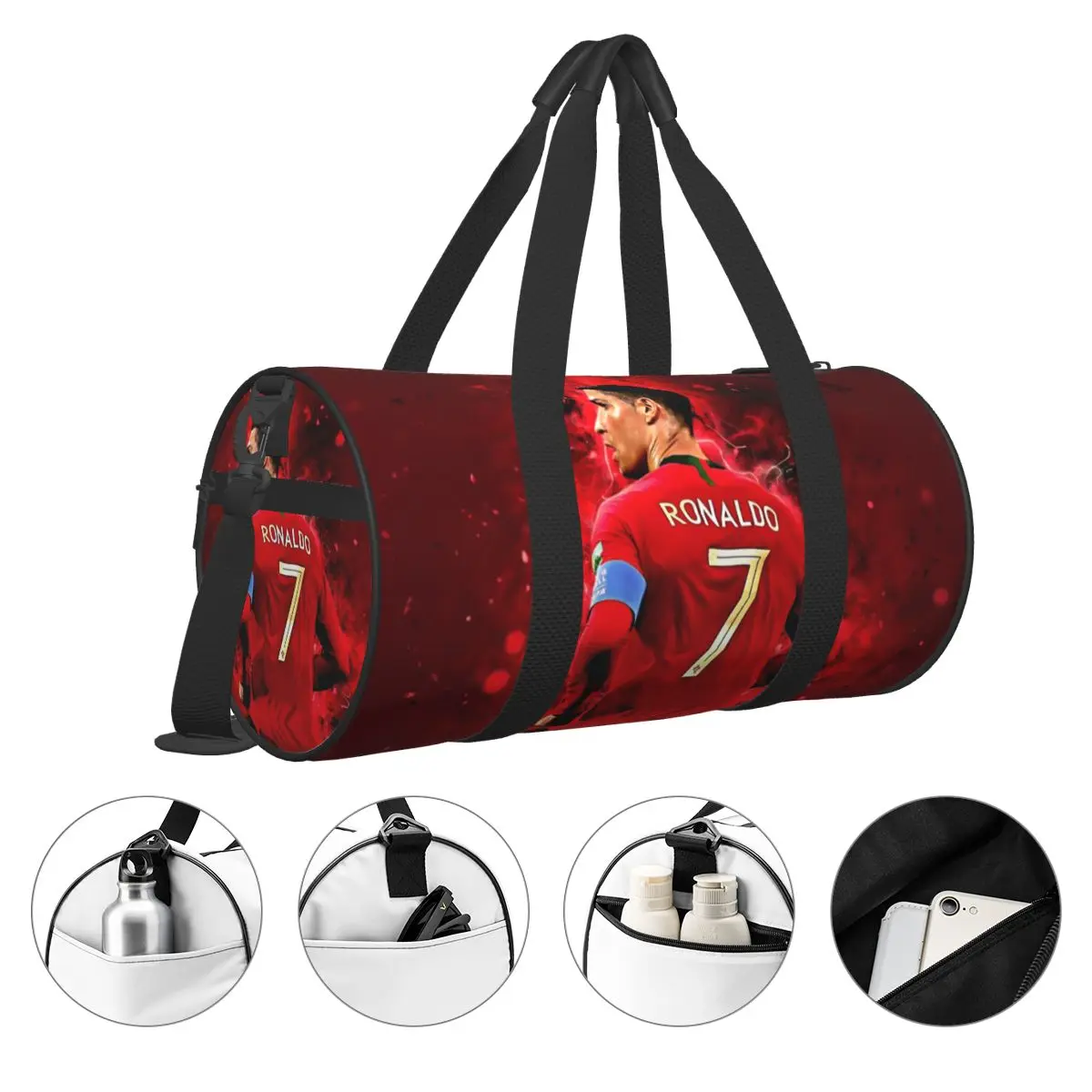 Cr7 bolsas de deporte para hombre, bolsa de gimnasio con diseño divertido de cristiano Ronaldoed, Oxford, Vintage, para viaje y Fitness