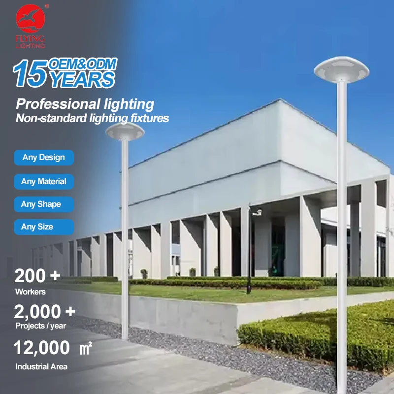 

Outdoor Waterproof Aluminum Housing Road Street Pathway Parklot Yard Ip65 UFO 30w Solar Led Garden Light