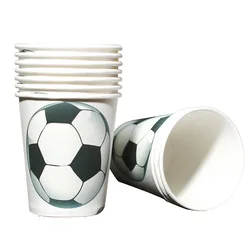 Disney Sports Football Birthday Party Decoration Paper Cup White Football Blowing Dragon Disposable Tableware