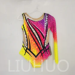 LIUHUO Rhythmic Gymnastics Leotard Competitive Cheerleading Performance For Children