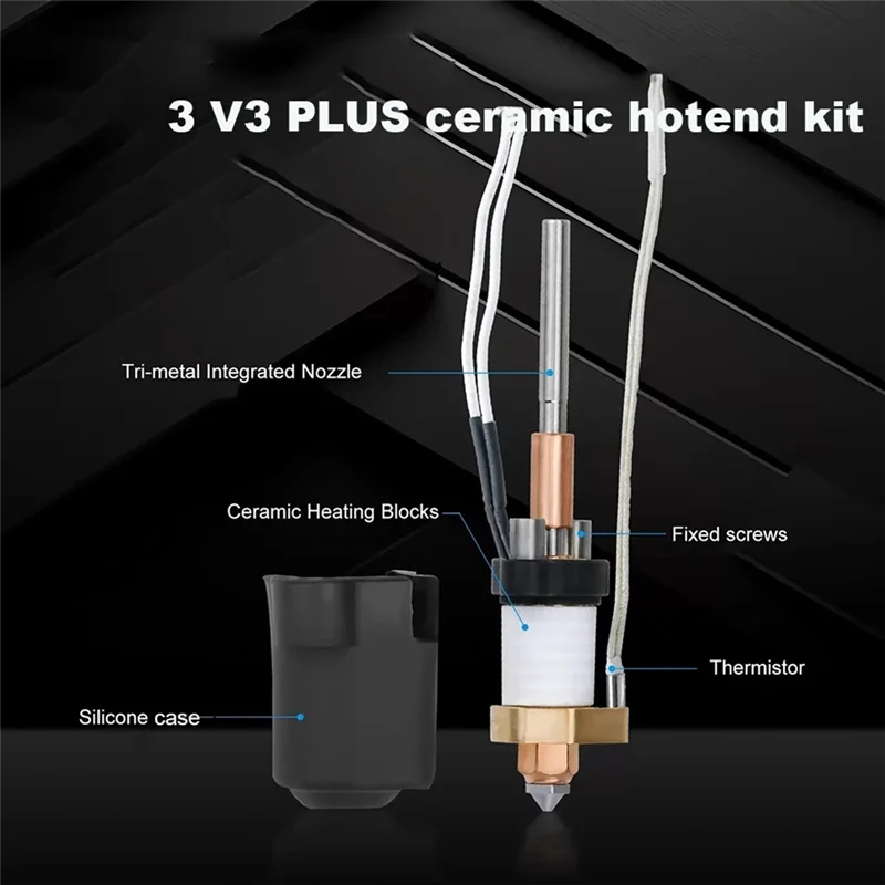 High Speed Integrated All-In-One Print Head 3D Printer Parts Hotend Kit Bimetal Nozzle Throat For Ender-3 V3-ABIU