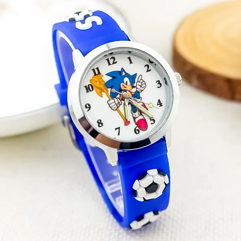 New Children's Cartoon Sonic Watch Toy Hedgehog Outdoor Sports Quartz Watch Electronic Toy for Elementary School Boys. view 4