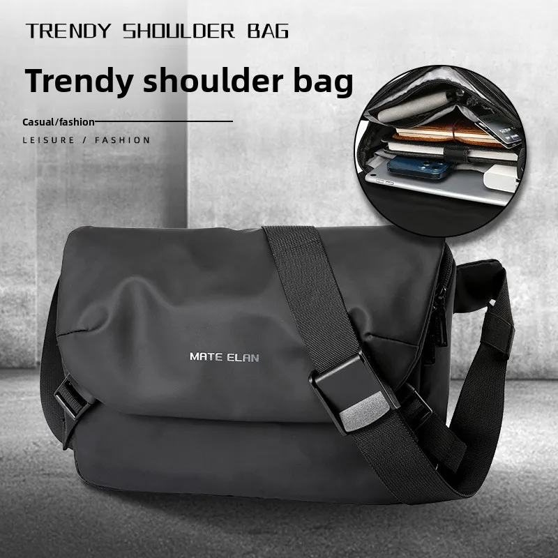 Men Fashion Crossbody Messenger Bag, Versatile Casual Small Shoulder Sling Bag for School & Street Daily Use