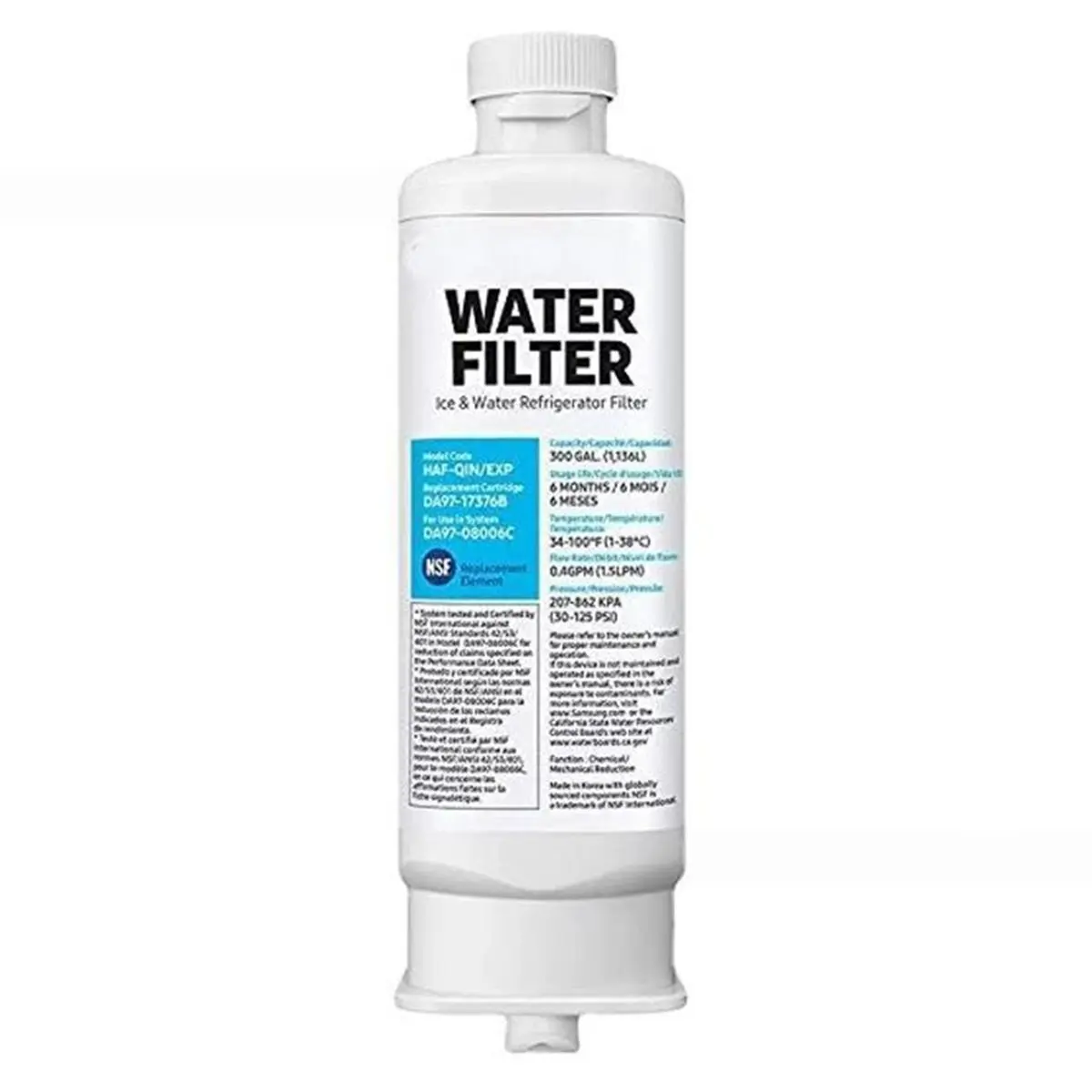 update. Refrigerator Water Filter for Samsung HAF-QIN/EXP DA97-17376B, Replacement for Samsung Fridge Filter for DA97-08006C