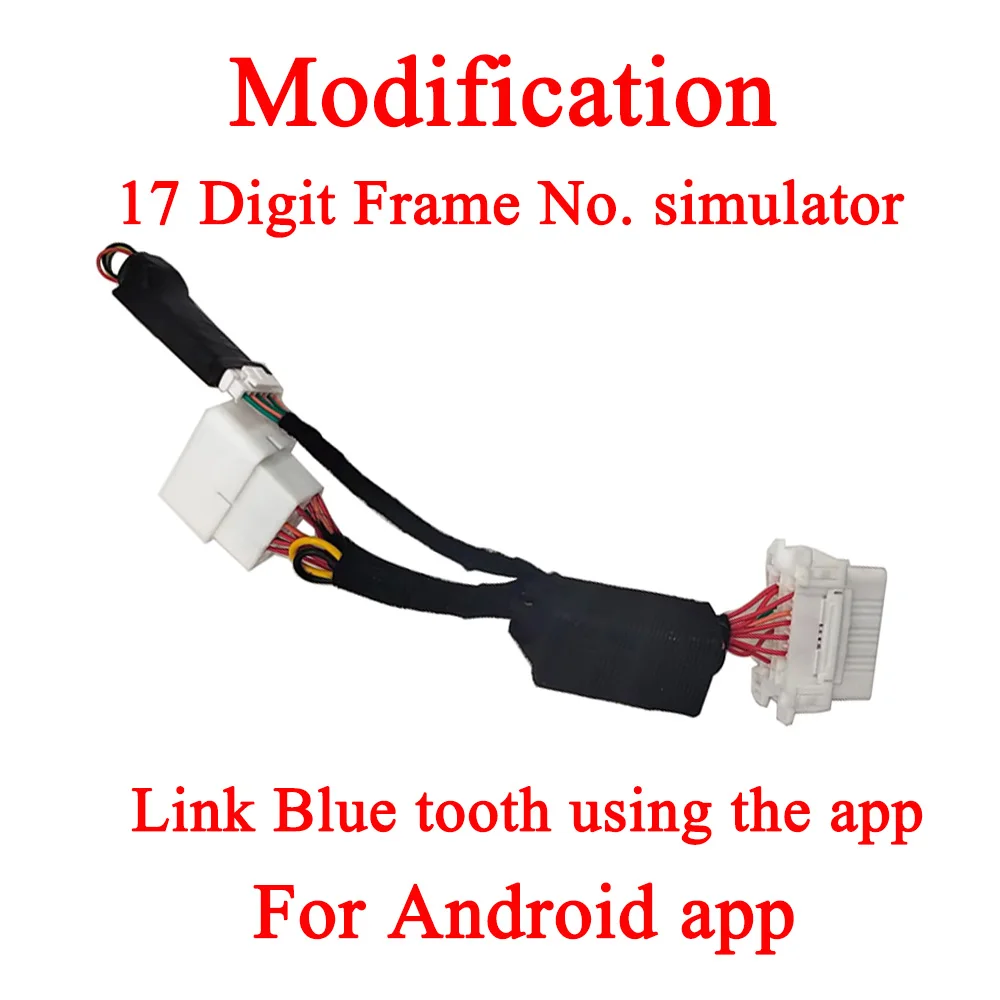 

Reusable Frame Number Modification Module Car 17 Digit VIN Modification OBD Simulator Support for Launch x431 or Android APP