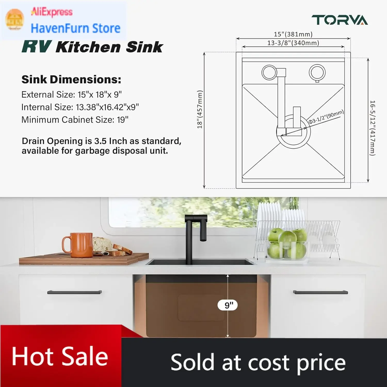 

Activity priceUndermount Bar Sink 15 X 18 X 9 Inch Stainless Steel Single Bowl Workstation Sink With Faucet Cutting Board Dark G