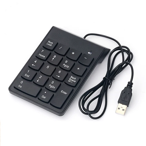 Teclado Universal con cable USB Mini teclado numérico Digital de 18 teclas para ordenador portátil, PC de escritorio, teclado numérico
