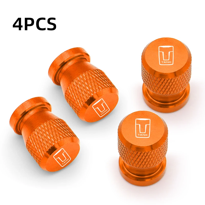 4pcs Aluminum Car Wheel Tire Valve Cap Covers For Great Wall GWM WEY TANK 300 500 Tank300 Tank500 400 700 2023 Car Accessories