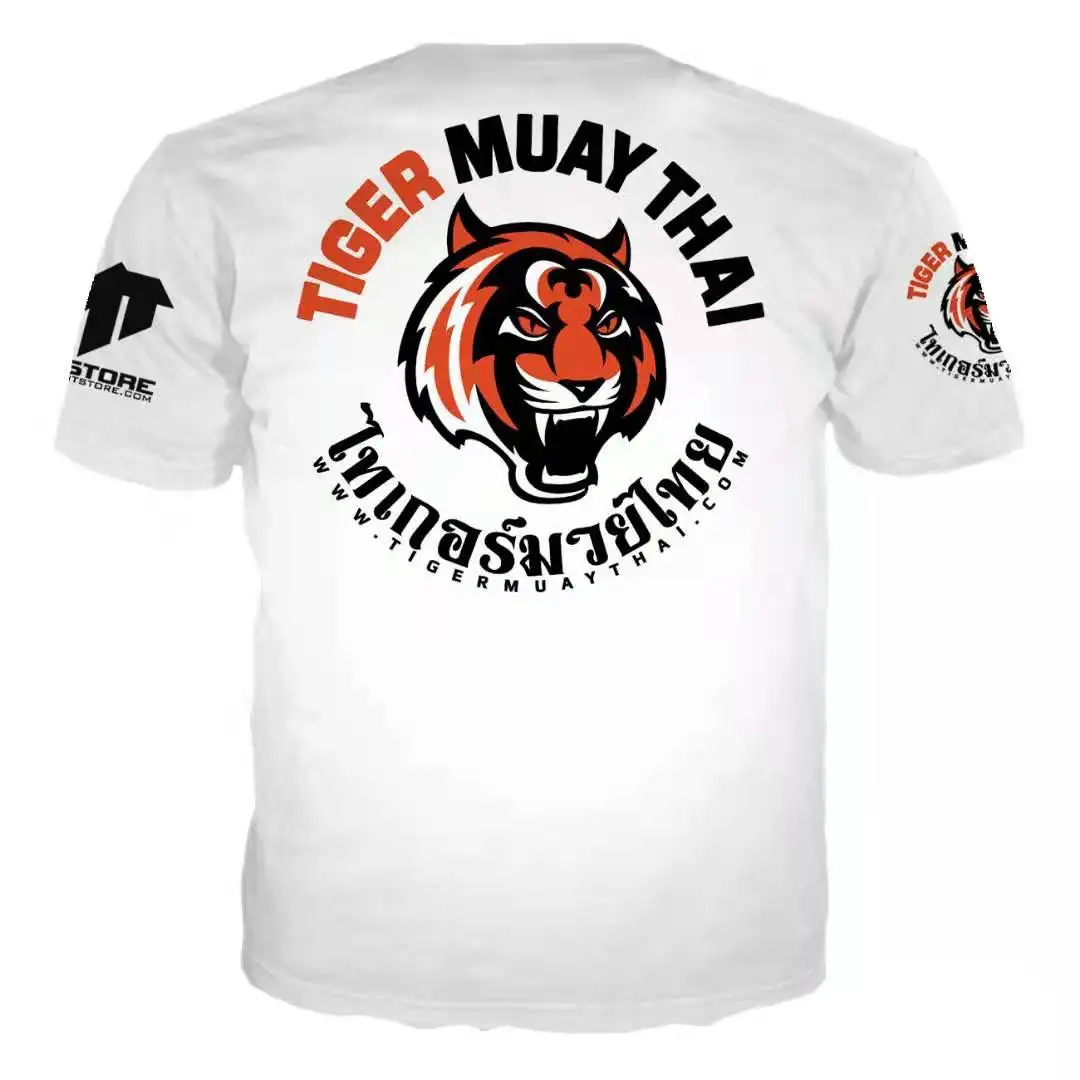 Muay Thai Fighting Mens 3D Printed Running Speed Dry Fitness Free Fighting Training Uniform Boxing T-shirt Sports ShortSleeve3XL