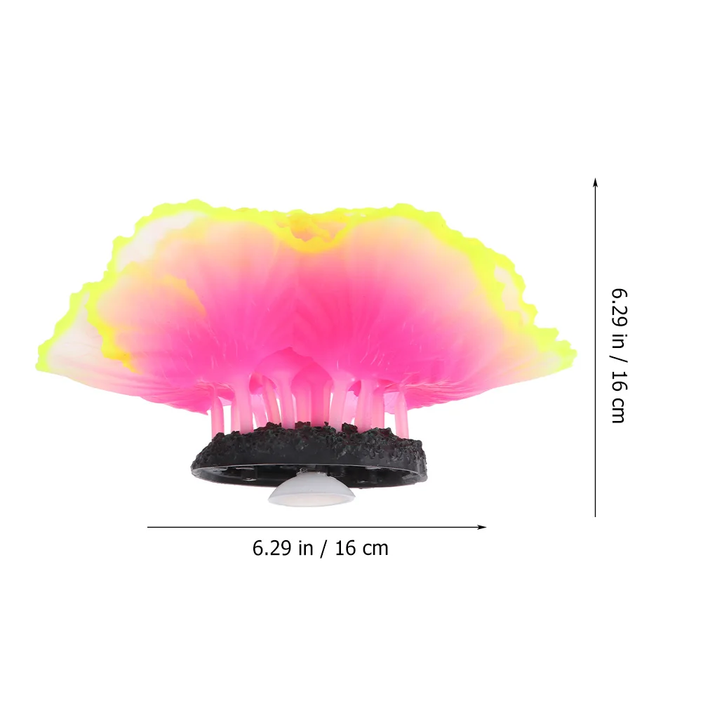 

1 set Lifelike Aquarium Ornament Glowing Coral Plant Fish Tank Landscape Resin Fish Tank Accessory Fresh Salt Water Durable No
