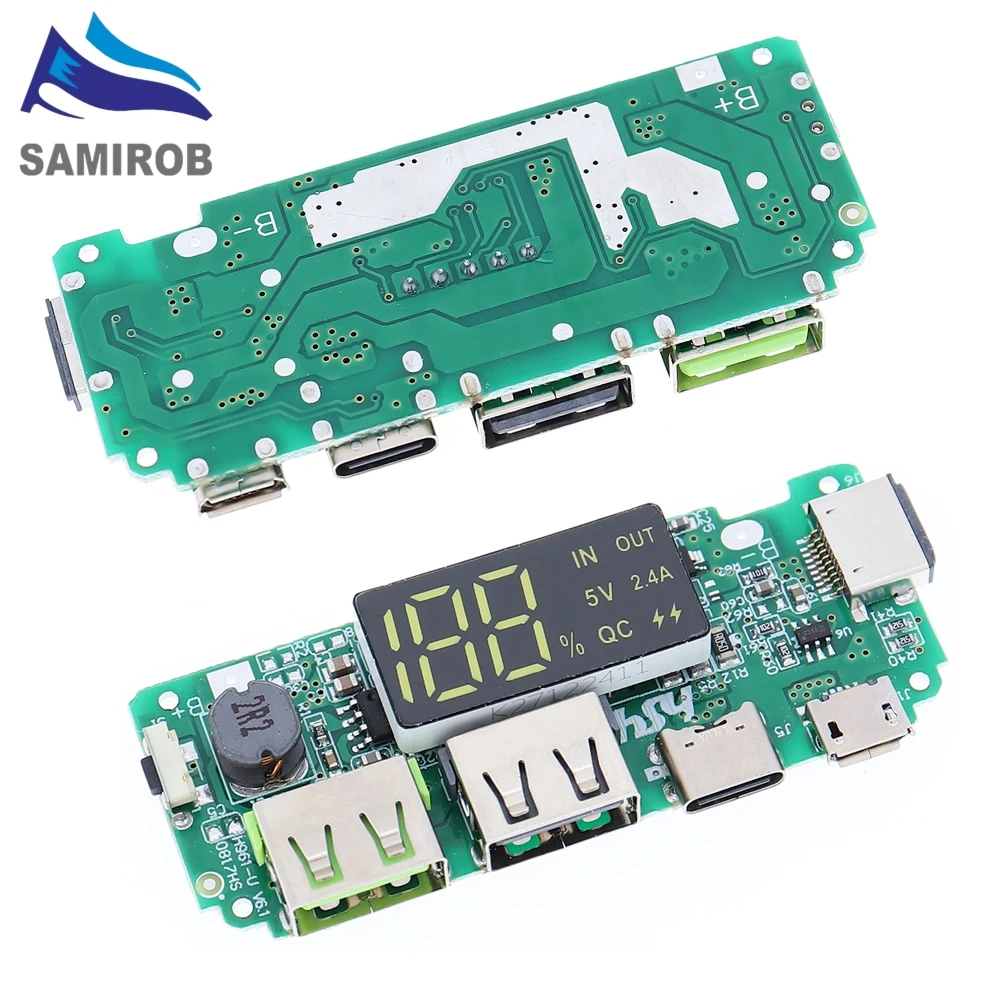 18650 شحن مجلس المزدوج USB 5 فولت 2.4A المحمول قوة البنك وحدة 18650 شاحن بطارية ليثيوم مجلس حماية الدائرة