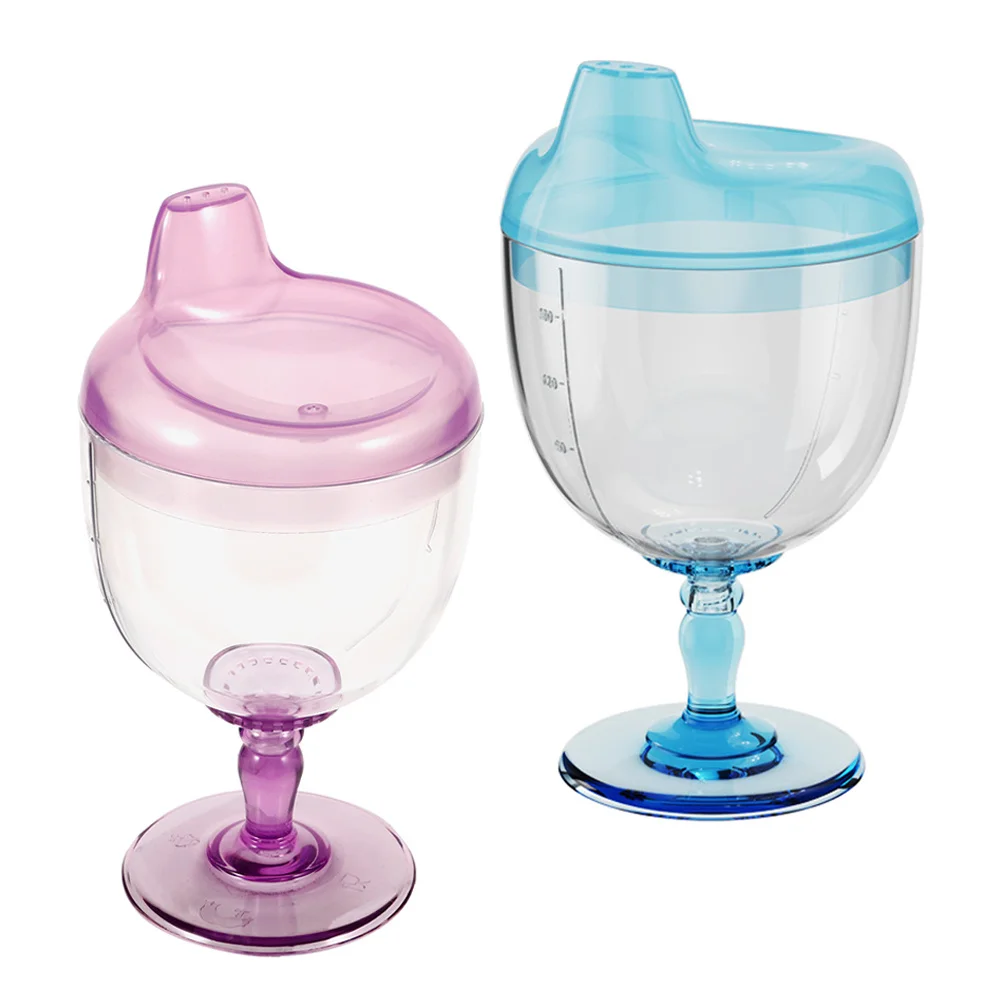 2 pçs taça de plástico inquebrável crianças copo inquebrável criança drinkware suco claro garrafa de leite para crianças festa