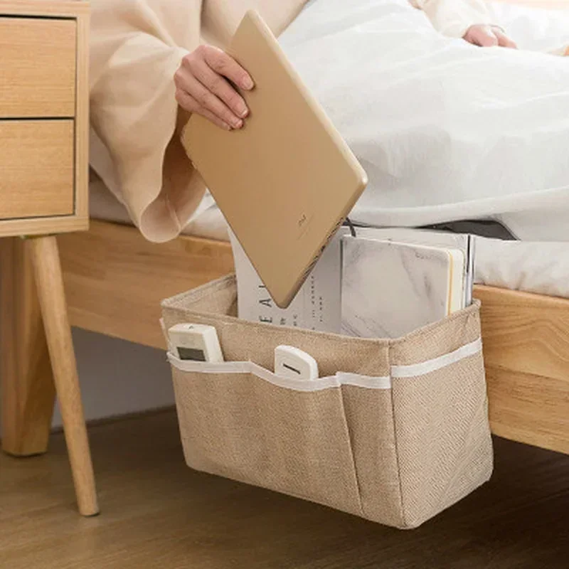 

Linen Bedside Convenient Storage Car Storage Bag Hanging Bag Sundry Household Multifunctional Pocket Bunk Bed Storage Bag