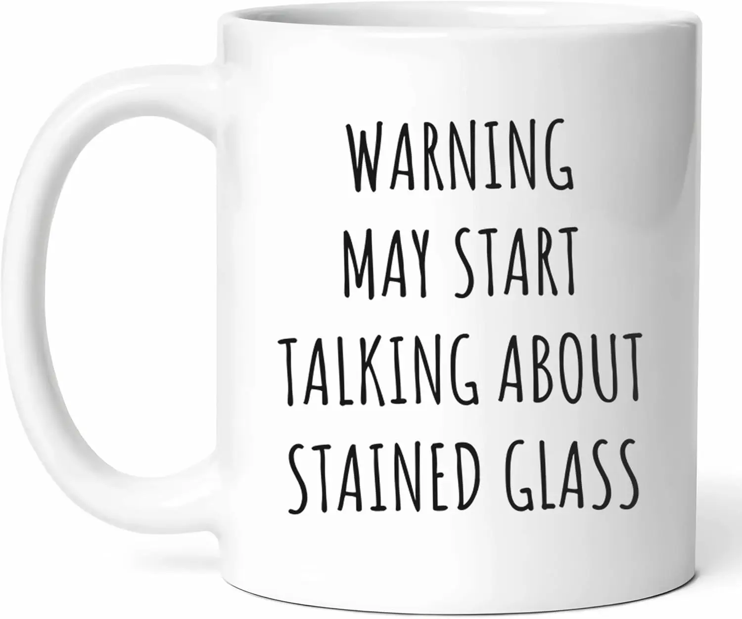 May Start Talking About Stained Glass Mug Colorful Glass Art Coffee Cup Funny Gift For Craft Lovers Light Reflections mugs