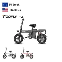 EU stock 500W motor 48V15AH detachable battery 14 * 2.1-inch tires City road electric bicycle Maximum speed 35KM/H Foldable
