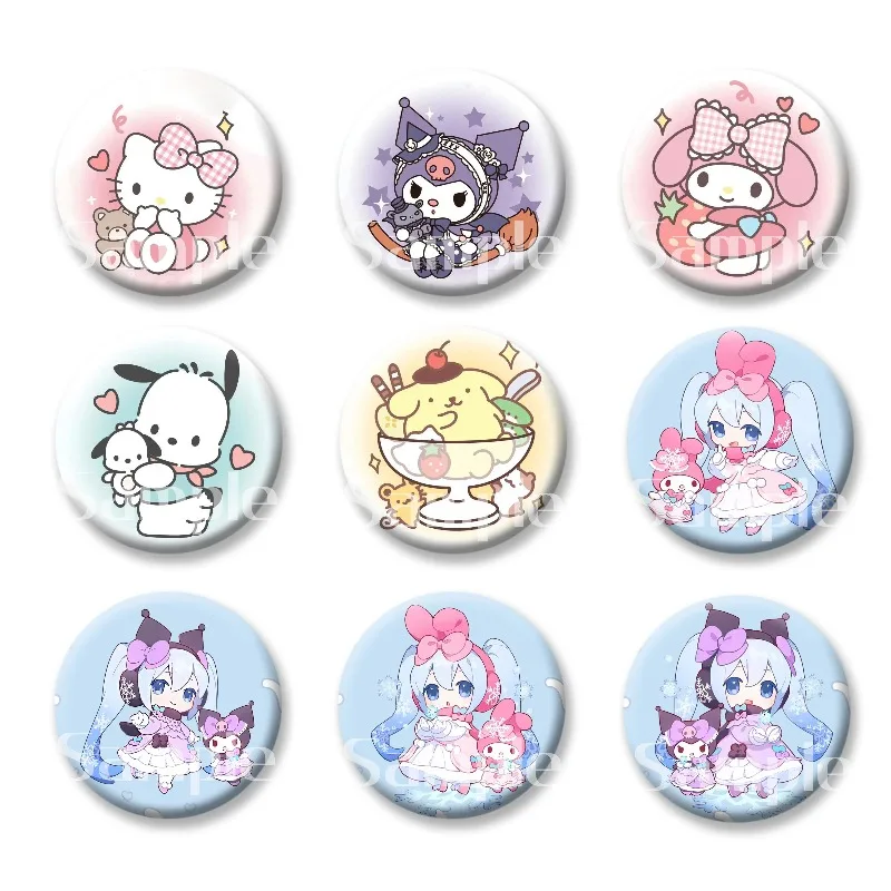 

Kuromise Cinnamorolls Badges Cute Cartoons Melodyse Anime Character Peripherals Badgese Bookbag Pendant