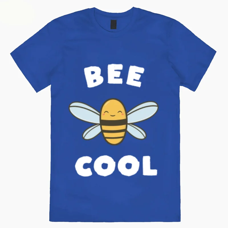 BEE COOL Printed Women's T-shirt 100% Cotton Loose Breathable Fabric Casual Commuter Style Summer 2024 Hot New