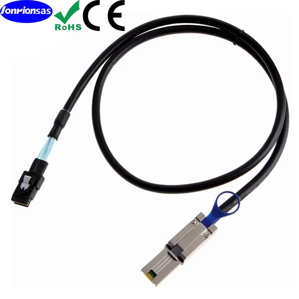 

Lontion#HD Mini SAS SFF-8088 26P to SAS SFF-8087 External Data Cable 0.5m/1.0m/2.0m